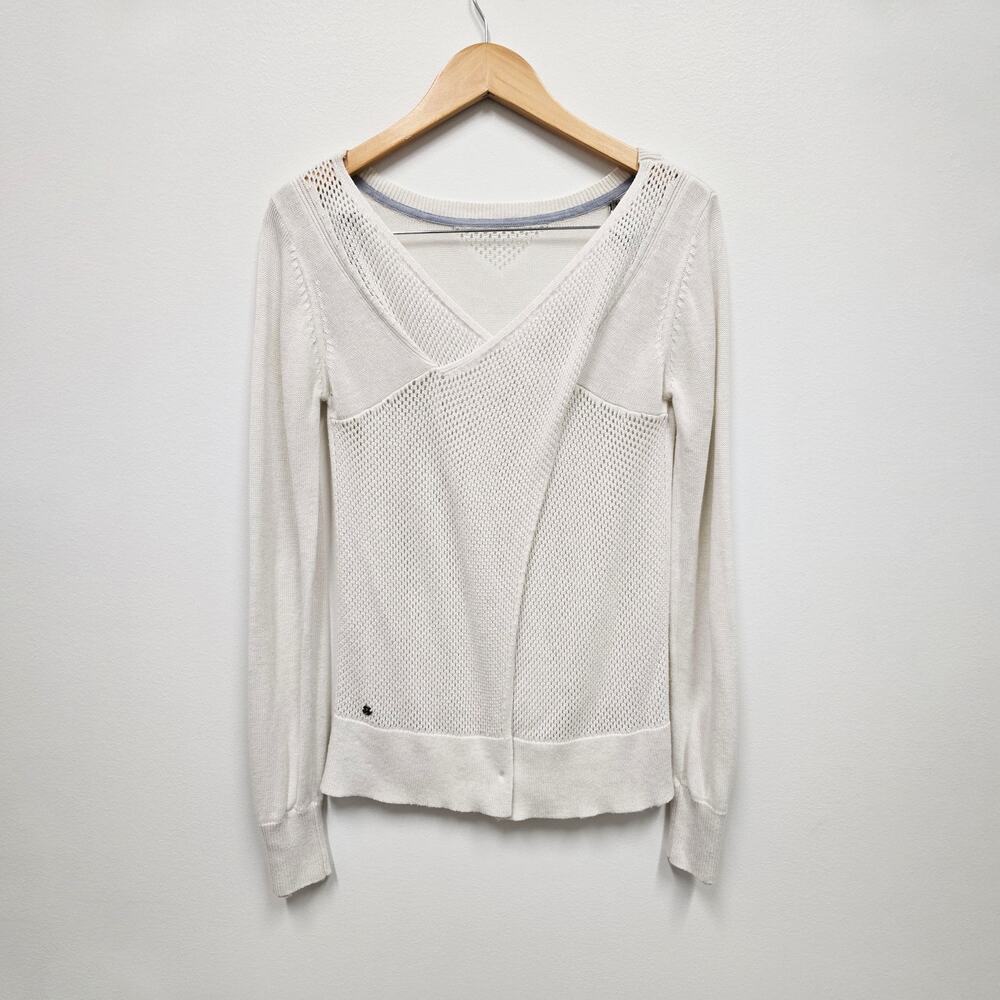 Lululemon White Sunset Savasana Pullover II Heathered White